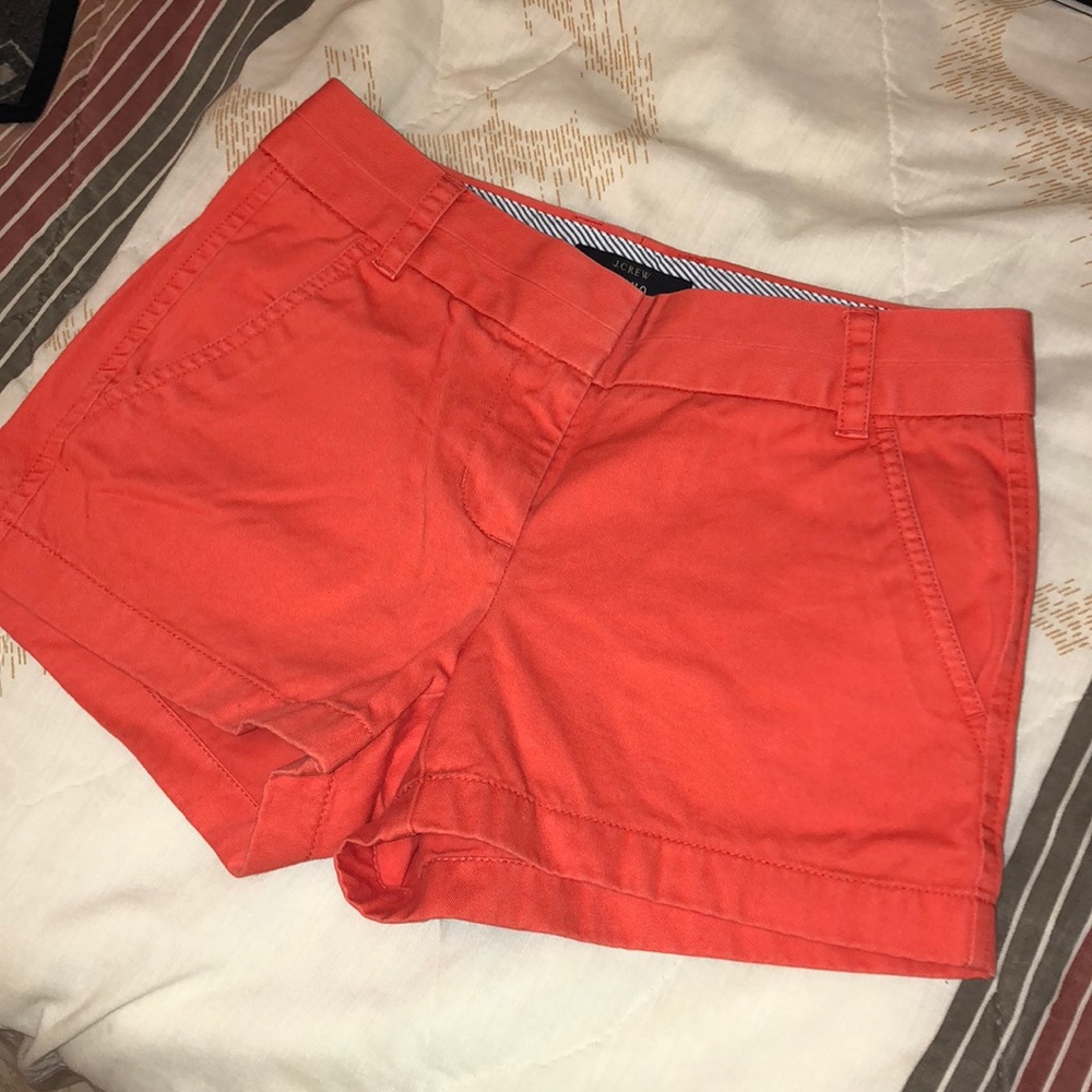 J. Crew Red-orange Chino Shorts